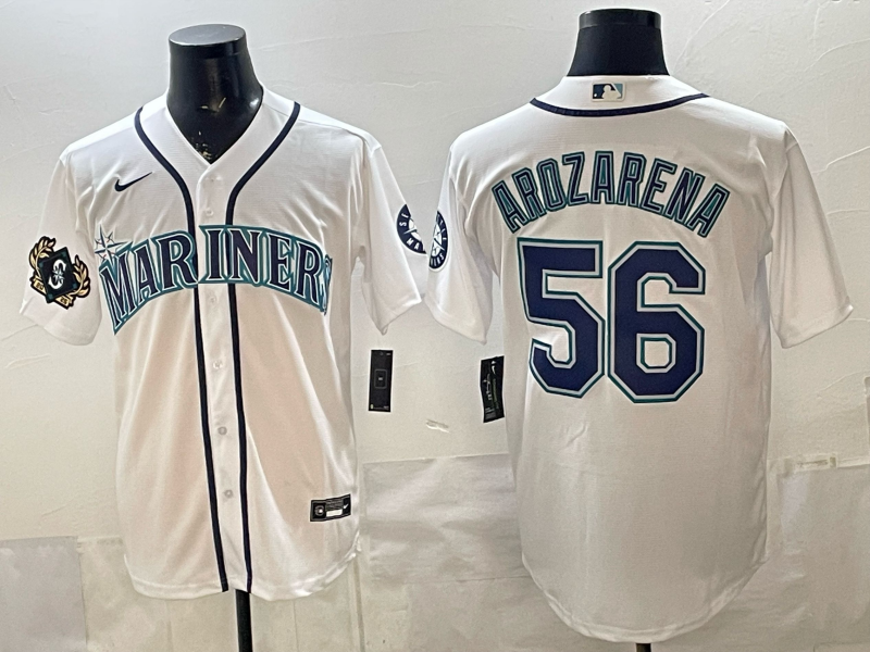 Men 2026 Seattle Mariners #56 Arozarena white Nike MLB Jersey 011->seattle mariners->MLB Jersey